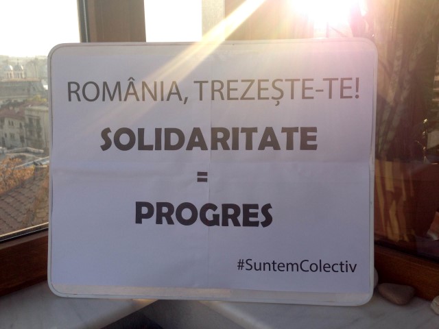 Pancarta Solidaritate